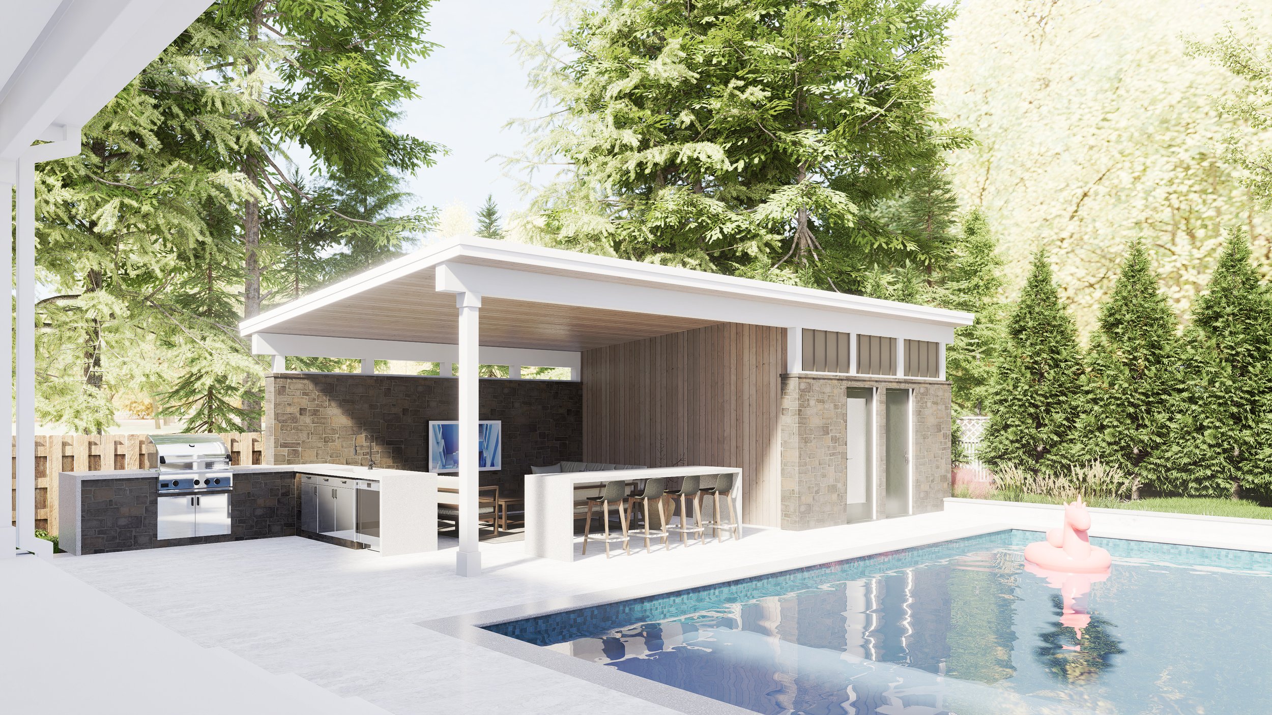 Rocky River Poolhouse — primary project image